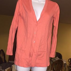 Peach/coral cardigan